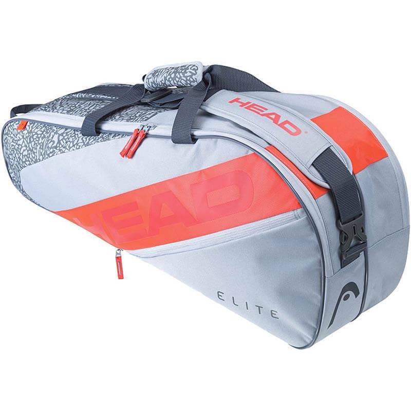 Спортивная сумка для тенниса Head Elite 6R Grey/Orange (724794218686)