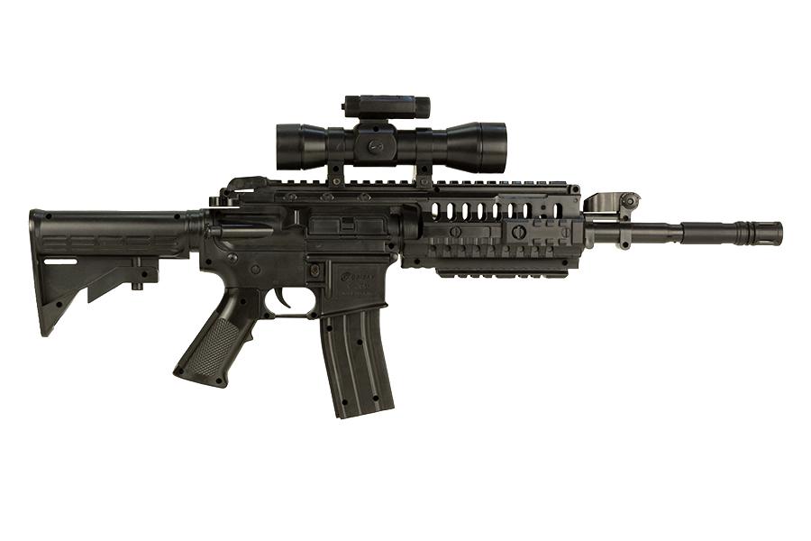 Автомат детский страйкбольный Galaxy G70A M4  с лазерным и оптическим прицелом