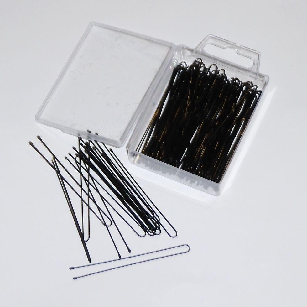 Заколки для волос ДенІС professional 65 мм прямые 100 шт. Черный (1453070708)