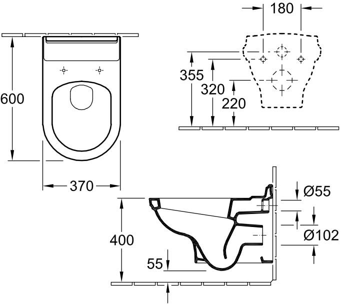Унітаз підвісний Villeroy&Boch HOMMAGE 6661B0R1 із сидінням з мікроліфтом (82044) - фото 2