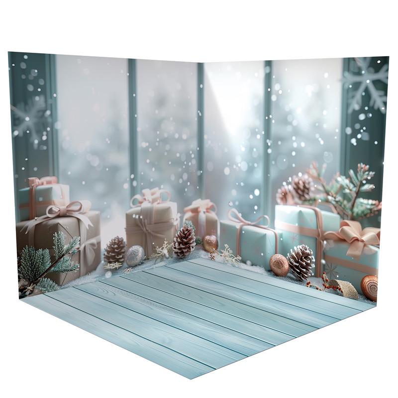Фотофон новогодний угловой виниловый Frontlit 140x140 см 450 г/м2 №58562