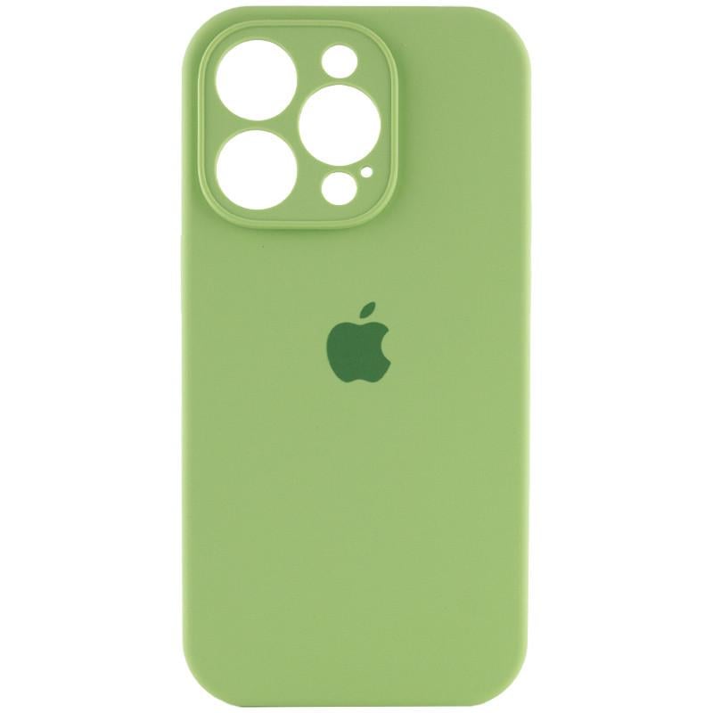 Протиударний Чохол Silicone Case Full Camera Protective (AA) для Apple iPhone 15 Pro Max (6.7") М'ятний / Mint