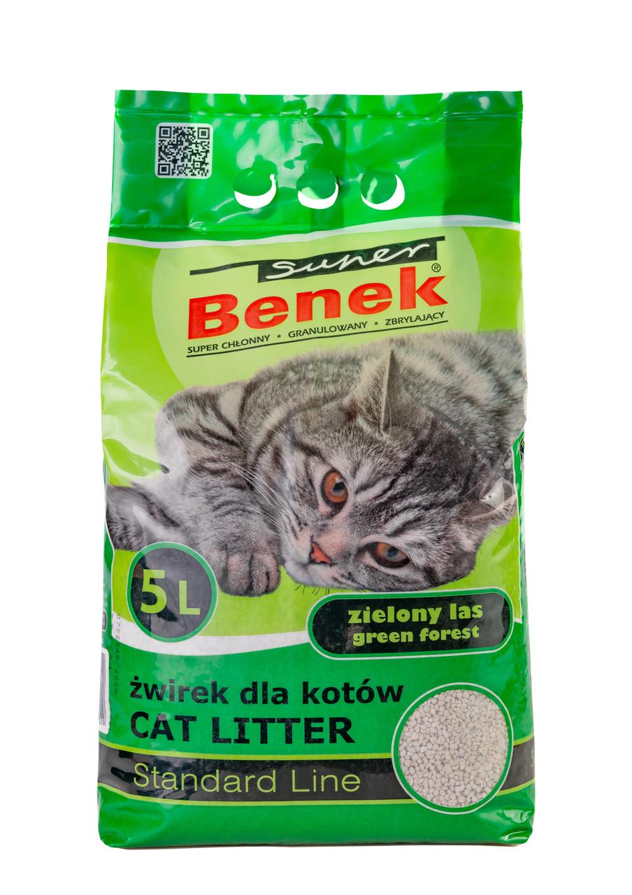 Наполнитель для лотков бентонитовый Super Benek 7010029 с ароматом Зеленый лес 5 л Наполнитель для лотков бентонитовый Super Benek 7010029 с ароматом Зеленый лес 5 л