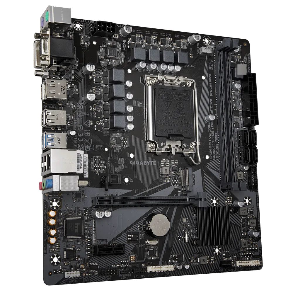 Материнська плата Gigabyte H610M S2H V2 Intel H610/S1700/MicroATX/2xDDR5 DIMM (e14ec0f2) - фото 2