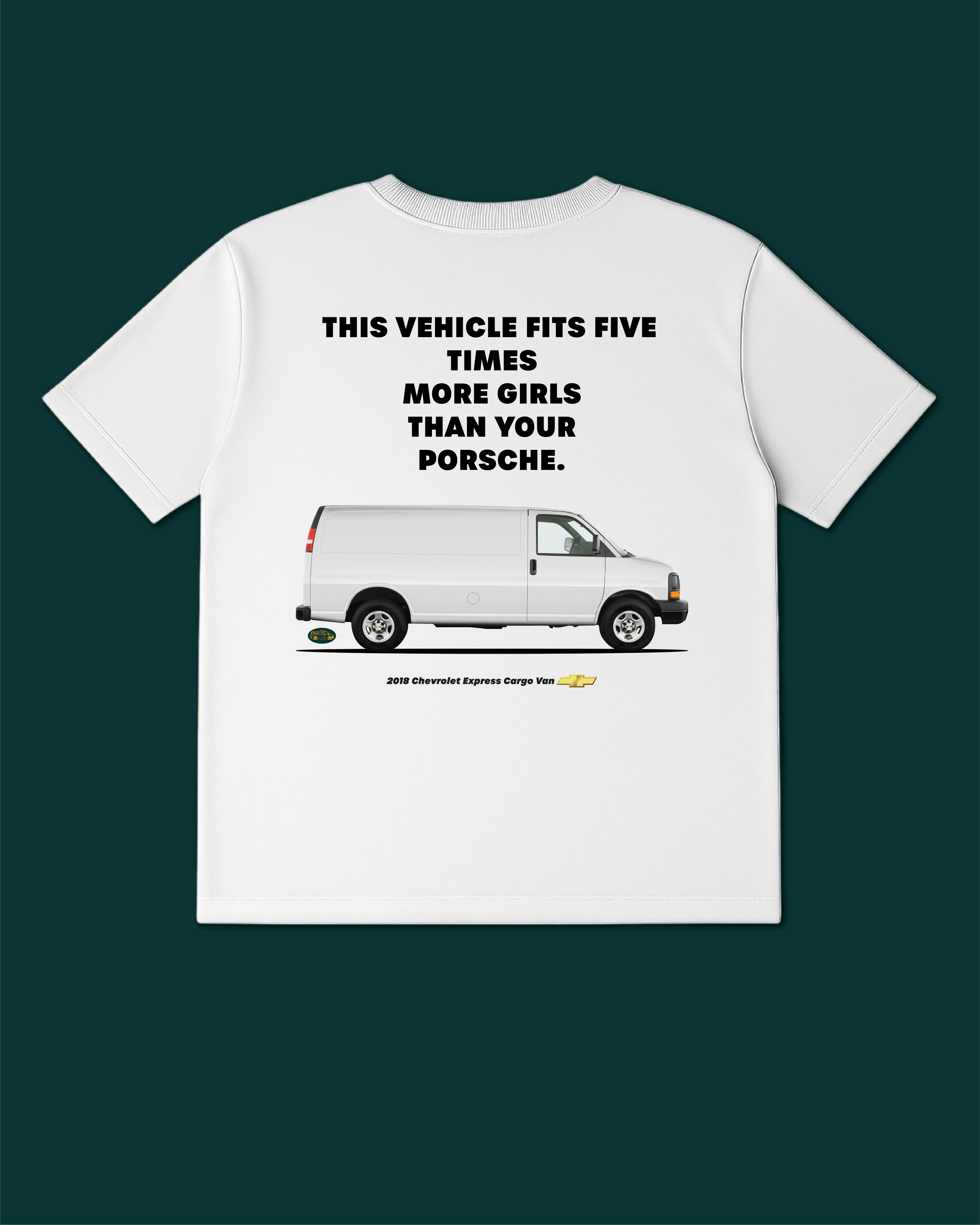 Футболка MEAN LTD 2018 Chevy Express cargo van Этот автомобиль fit five times more girls than your XL Белый Porsche (MLD0018285) - фото 9 Футболка MEAN LTD 2018 Chevy Express cargo van Этот автомобиль fit five times more girls than your XL Белый Porsche (MLD0018285) - фото 9
