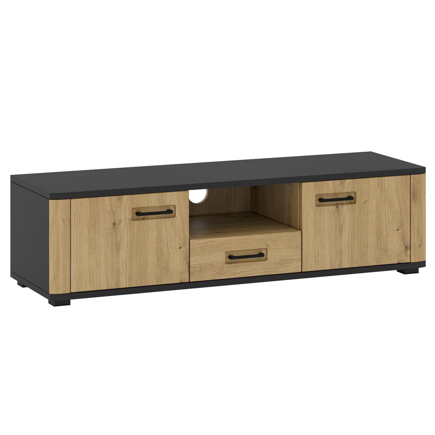 Тумба під телевізор Blonski Martin B 440х1458х450 мм Дуб артизан/Чорний