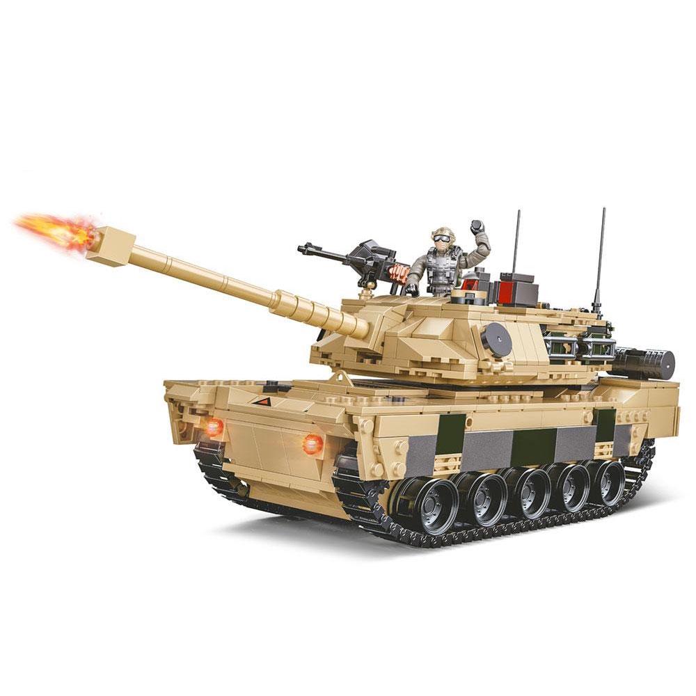 Конструктор детский Танк Абрамс с фигурками 1496 дет. (XJ-787B)