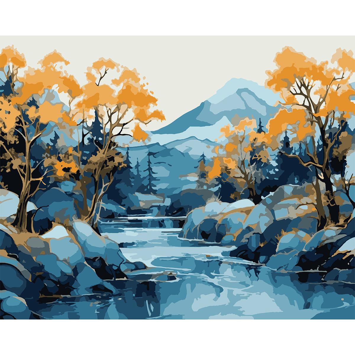 Картина по номерам Santi Горы с металлизированными красками 40x50 см (Top-954752)