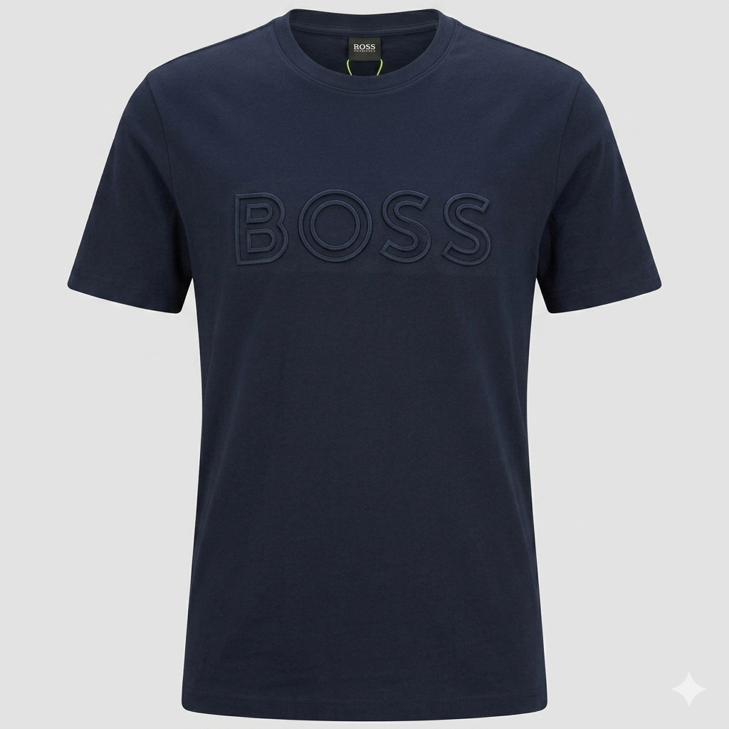 Футболка мужская BOSS Regular Fit Logo T-Shirt XL Темно-синий (HB12002.6XL)