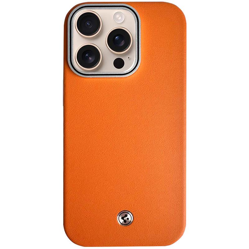 Противоударный чехол PC+Leather SGP with MagSafe для Apple iPhone 15 Pro (6.1") Brown