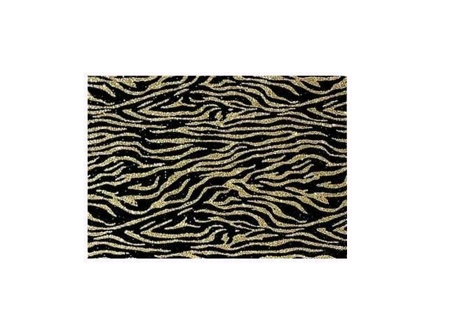 Фоаміран із глітером Флексика 2 мм 20x30 см 10 арк. в упаковці Золотий з чорним/Тигровий принт (MTT-123163)