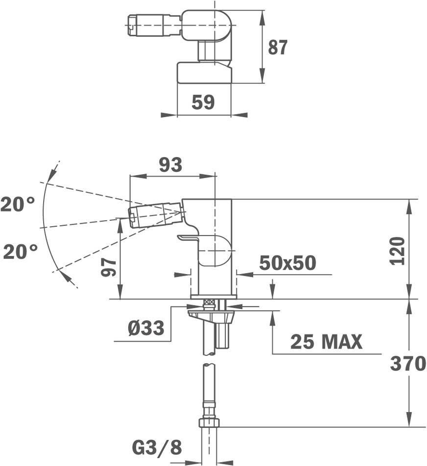 Смеситель для биде Teka FORMENTERA (626260200) - фото 2 Смеситель для биде Teka FORMENTERA (626260200) - фото 2