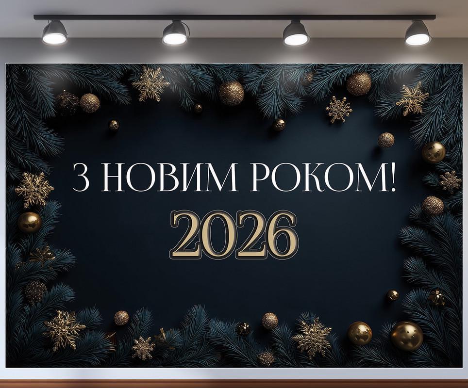 Баннер-фотозона Новый год 240x160 см №46325