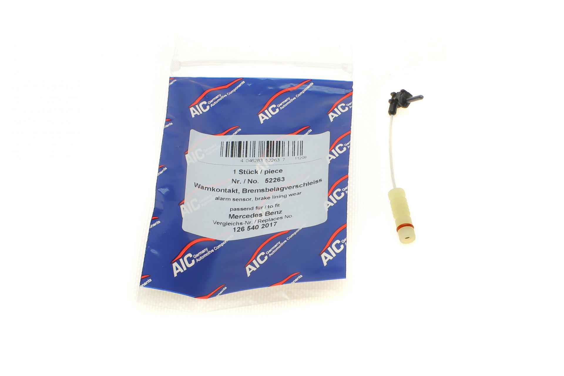 Датчик Aic износа тормозных колодок Mercedes E-class W124/S-class W140/C-class W202 91-98 L 90 мм (52263) Датчик Aic износа тормозных колодок Mercedes E-class W124/S-class W140/C-class W202 91-98 L 90 мм (52263)