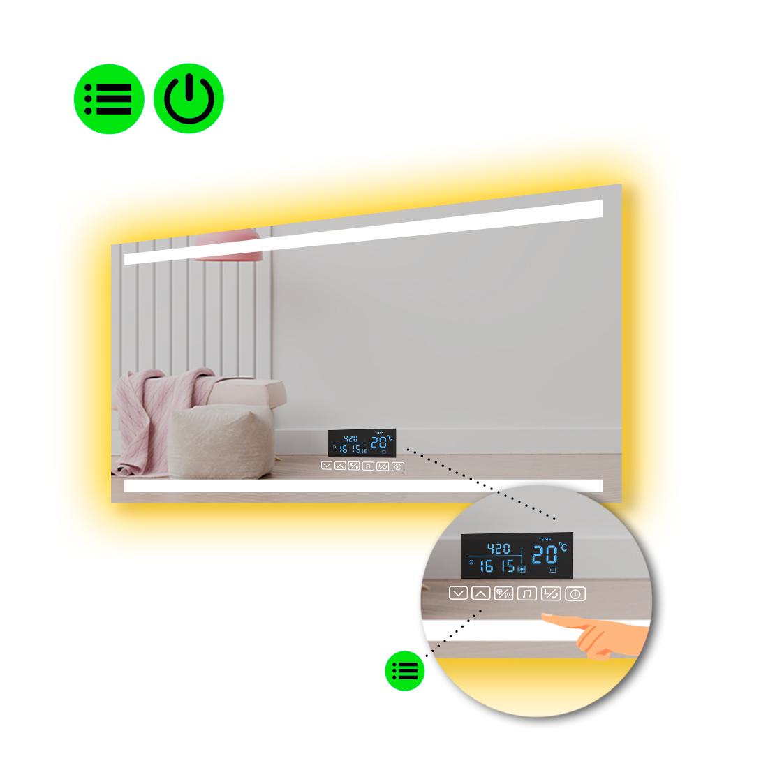 Зеркало с LED подсветкой Anita с Smart-блоком 90x80 см (8995315)