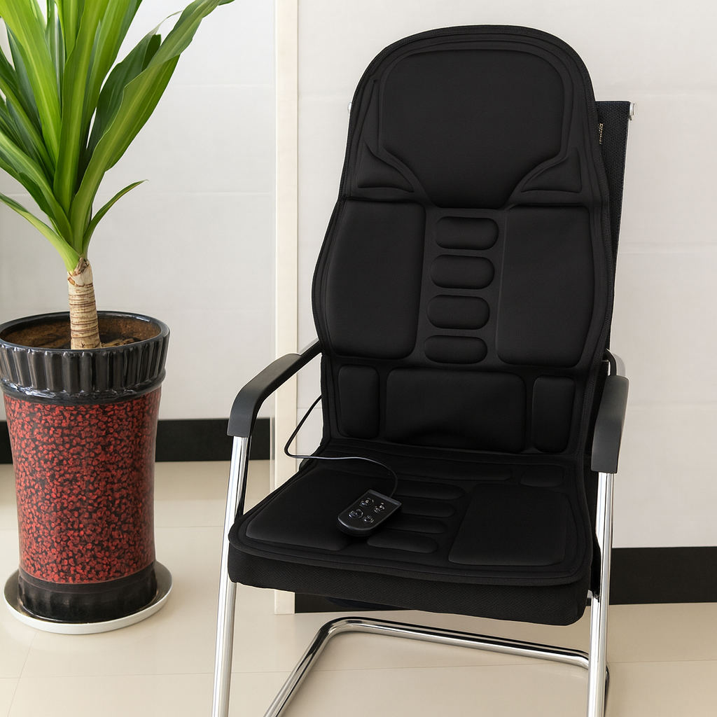 Накидка масажна на сидіння автомобіля з підігрівом JB-100B 5 програм вібромасаж спини (6351561452144) - фото 4 Накидка масажна на сидіння автомобіля з підігрівом JB-100B 5 програм вібромасаж спини (6351561452144) - фото 4