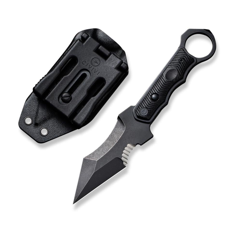 Ніж Civivi Orthrus C20037B-1 з чохлом Black(C20037B-1)