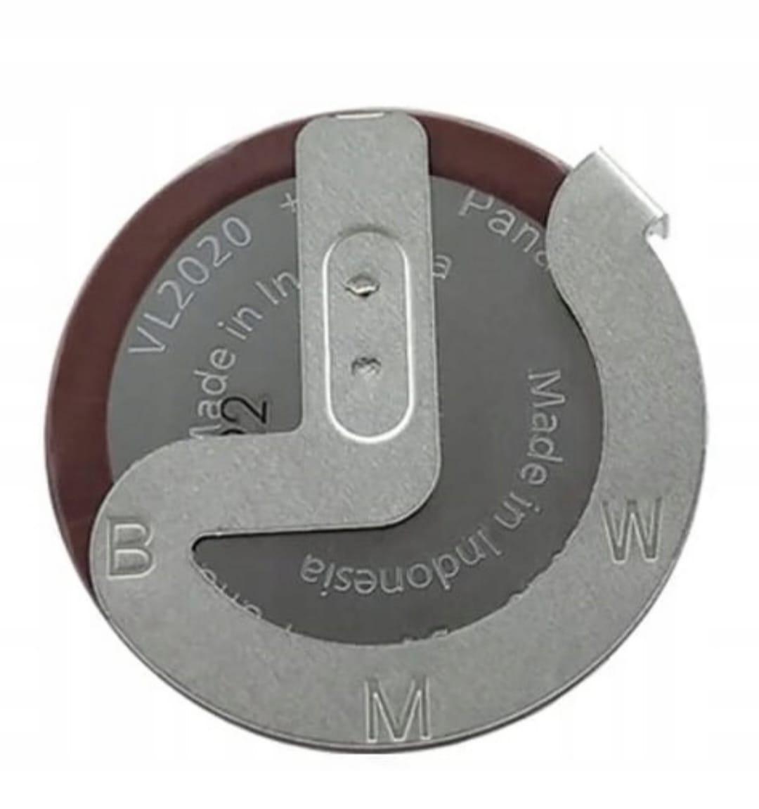 Аккумулятор Panasonic VL2020 HFN c контактами 105° для брелока BMW Mini 3V 20 mAh Аккумулятор Panasonic VL2020 HFN c контактами 105° для брелока BMW Mini 3V 20 mAh