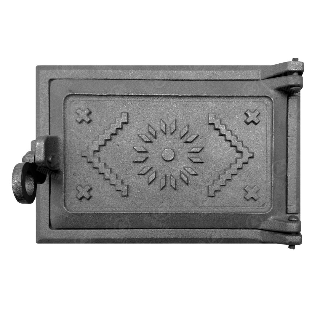 Дверка поддувальная ВД-ЯП Вишиванка чугунная неокрашеная 250x170 мм Серый