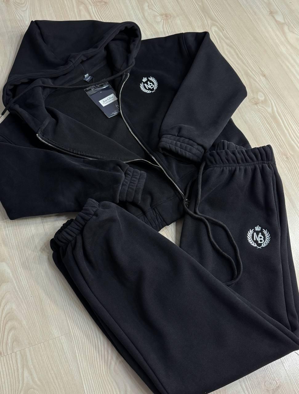 Костюм жіночий Joy One 80990 утеплений на флісі худі зі штанами L Чорний (5954) - фото 2 Костюм жіночий Joy One 80990 утеплений на флісі худі зі штанами L Чорний (5954) - фото 2