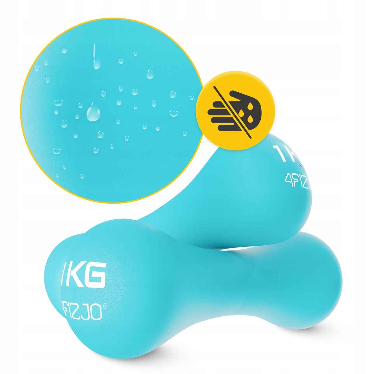 Гантели виниловые 4fizjo 8-shape 1 кг 2 шт. (P-5907739312006) - фото 3