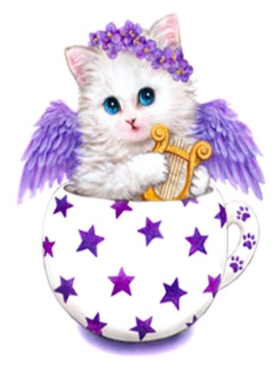 Алмазная мозаика Котёнок с крыльями 30х40 см без рамки 40х8х5 см (H8239)