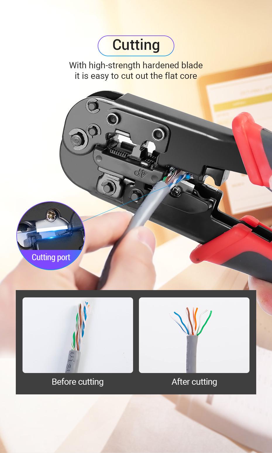 Кромепер для витого пара Vention 185 мм для коннекторов 8P 6P 4P (29516832) - фото 5 Кромепер для витого пара Vention 185 мм для коннекторов 8P 6P 4P (29516832) - фото 5