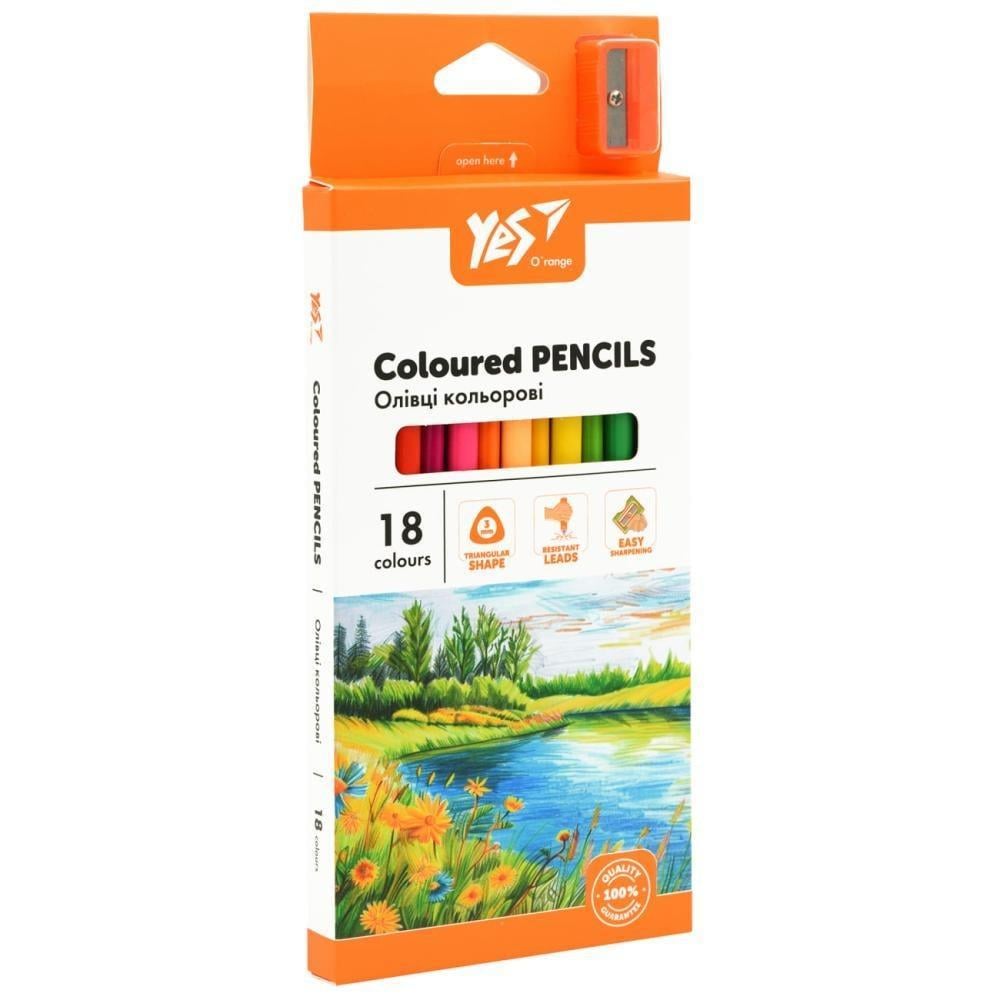 Карандаши цветные YES Orange Line 18 цв. (290739) Карандаши цветные YES Orange Line 18 цв. (290739)