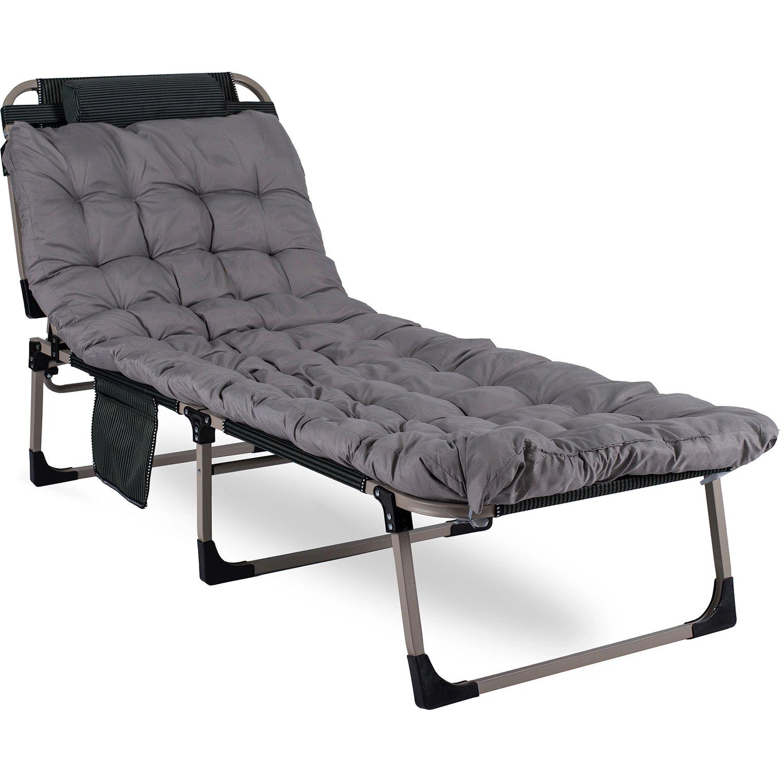 Шезлонг складной Mebel Elite VENUS Серый (ME.VENUS/P/T/LOZ)