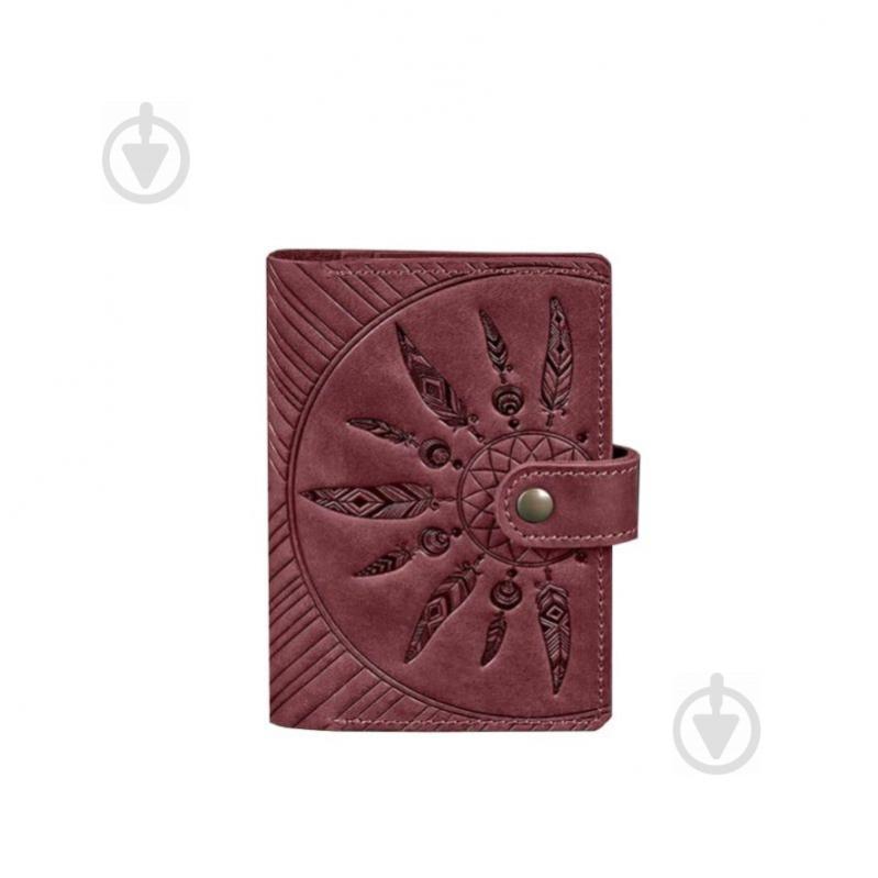 Жіноча шкіряна обкладинка для паспорта BlankNote 3.0 Інді Бордова (BN-OP-3-vin-ls)