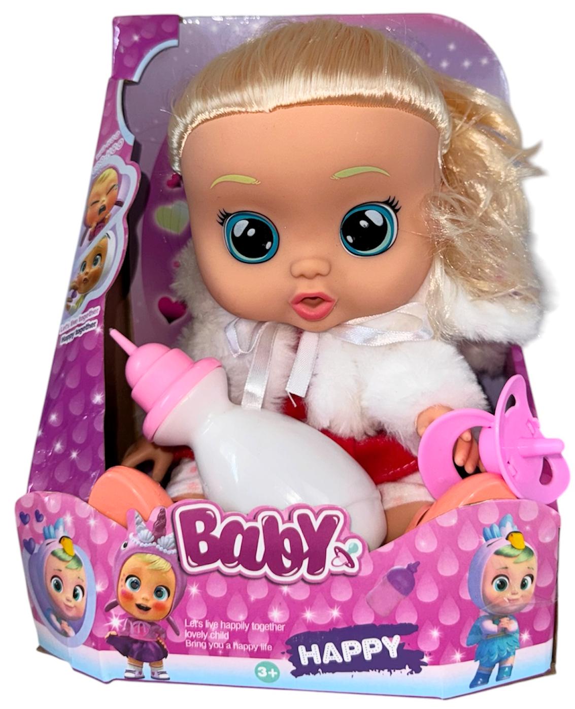 Кукла Baby Lovely 26 см интерактивная в костюме зайчика с длинными волосами с соской и бутылочкой