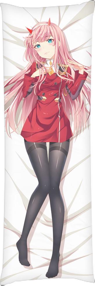 Подушка дакимакура Милый во Франции Zero Two 40х100 см (13530136)