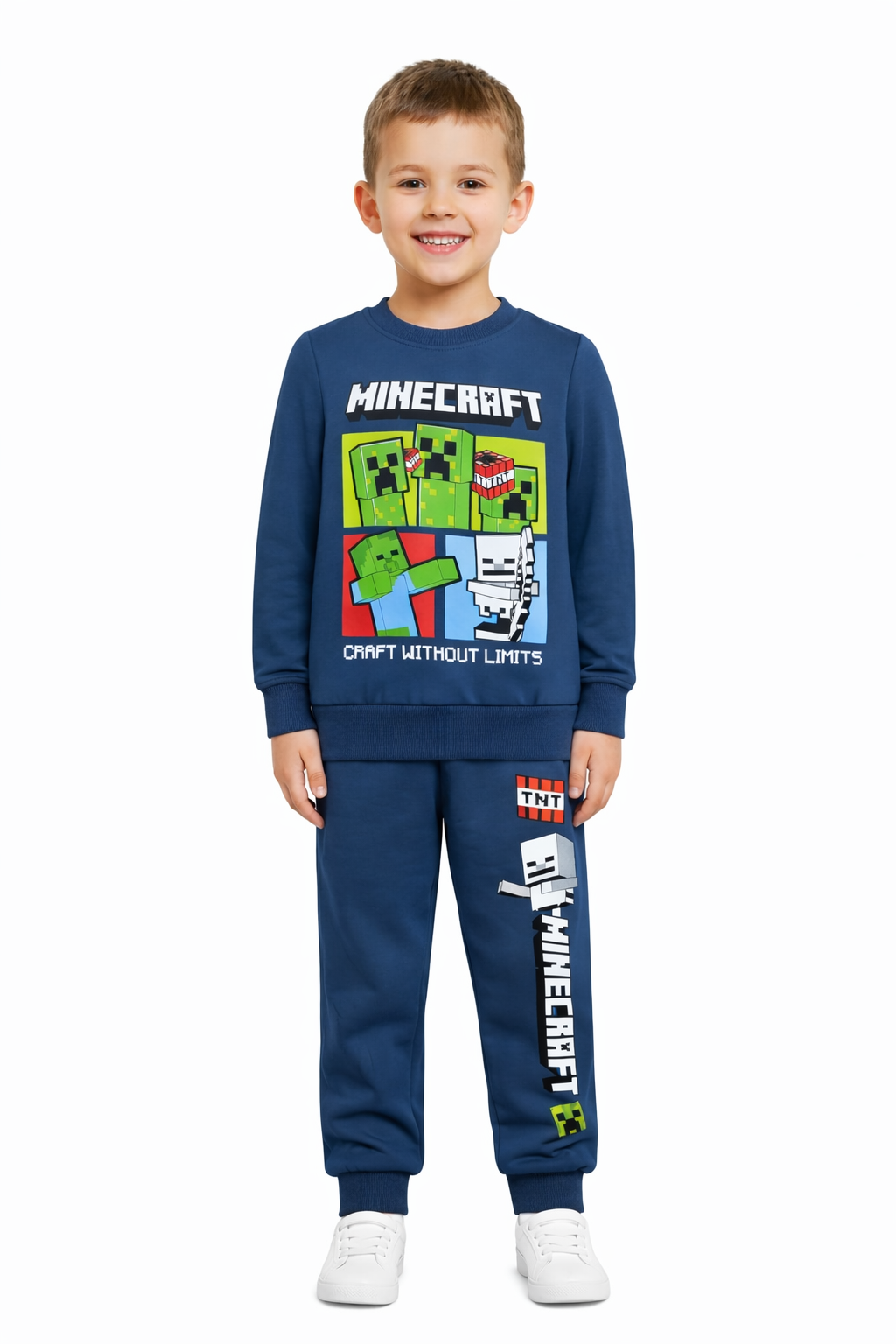 Костюм для мальчика в стиле Майнкрафт 134 см Синий (32690748)