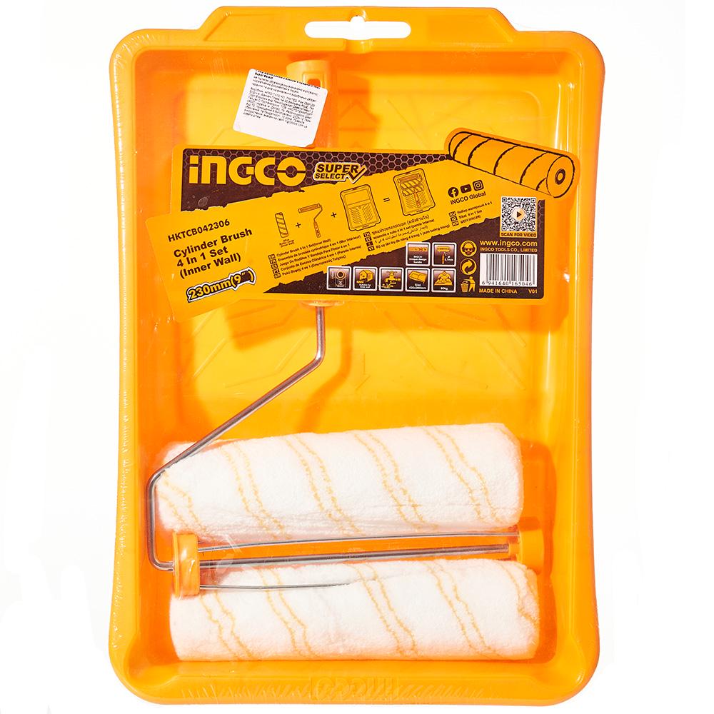 Набор INGCO Super Select валик 230 мм с ванночкой 4 пр. (28078936)