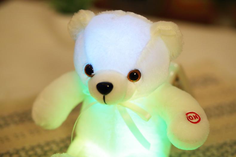 Мягкая игрушка LED Bear на батарейках 45 см Белый - фото 4