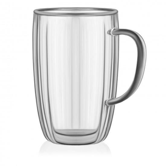 Набор чашек Ardesto с двойными стенками боросиликатное стекло 2х350 мл (AR2635BHN) Набор чашек Ardesto с двойными стенками боросиликатное стекло 2х350 мл (AR2635BHN)