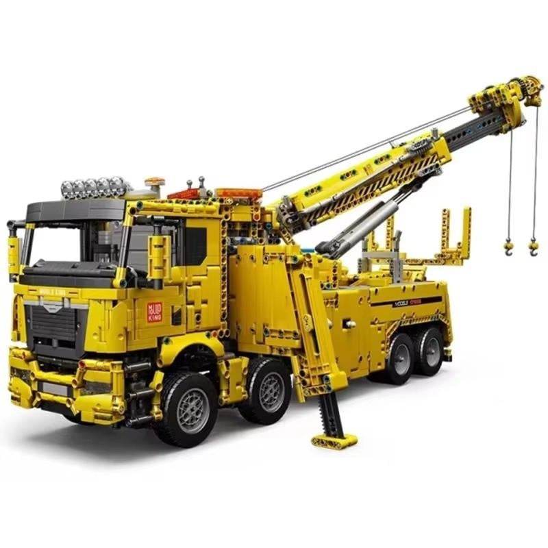 Конструктор Эвакуатор-тягач с краном на дистанционном управлении 4883 дет. Желтый