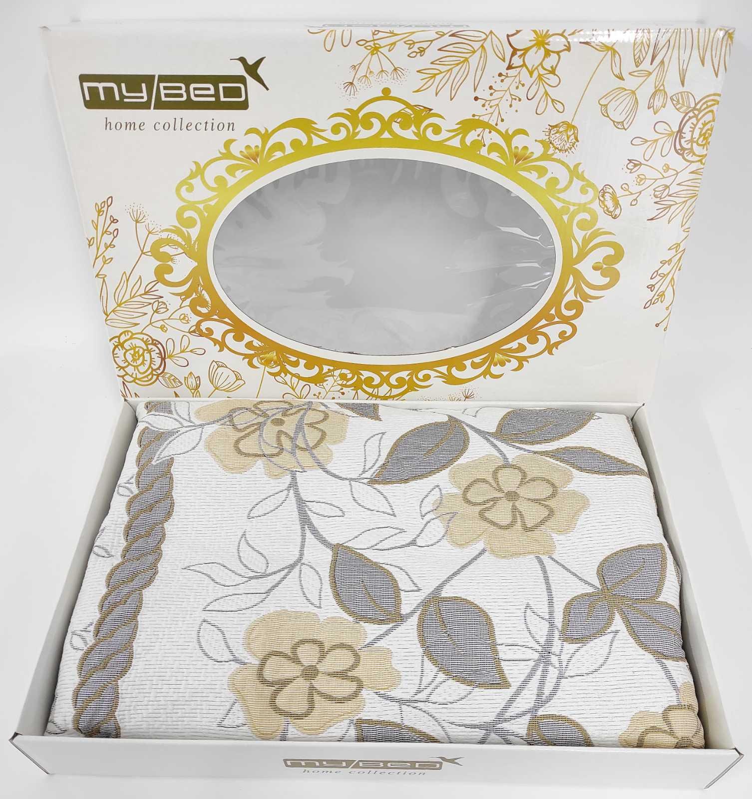 Покрывало My Bed Жаккард 240x240 модель 4 Gold/Grey (CN6216)