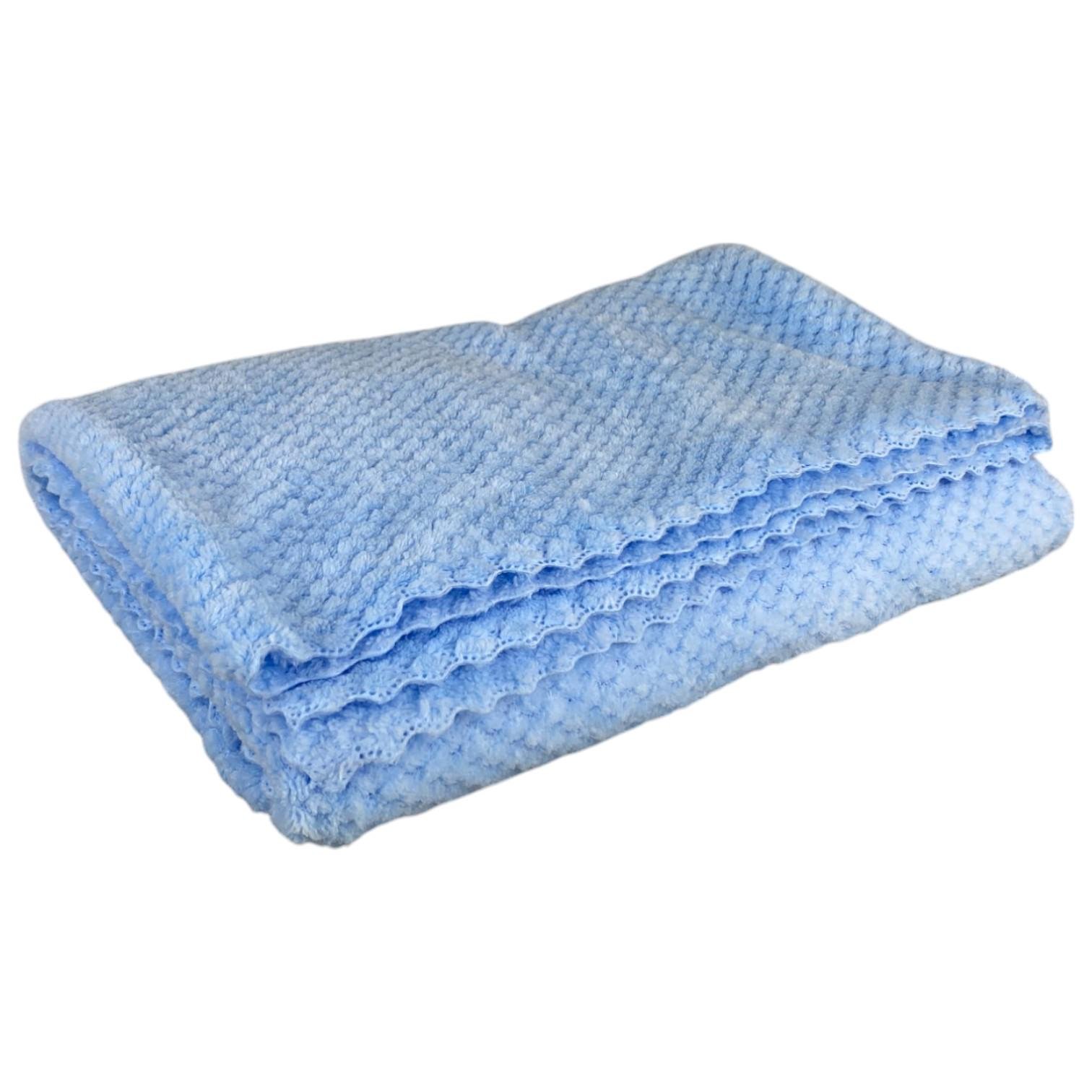 Полотенце Соты банное из микрофибры 70х140 см Светло-голубой (5373)