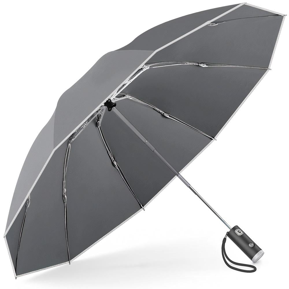 Зонтик c фонарем автоматический LOSSO Ray 105 см Серый (522473739) Зонтик c фонарем автоматический LOSSO Ray 105 см Серый (522473739)