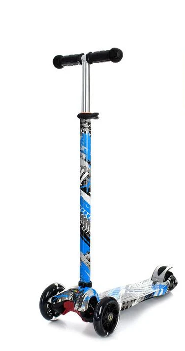 Самокат детский техколесный iTrike JR 3-055-2-WP7 со светящимися колесами Синий (6903317425068)