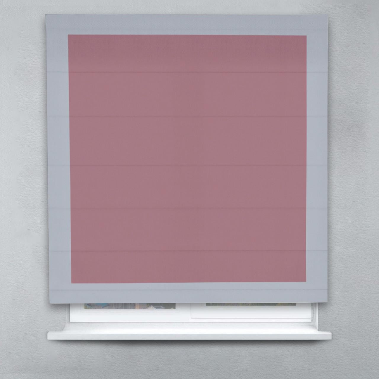 Римская штора Блэкаут Перфект с кантами 220х170 см Пудровый/Светло-серый