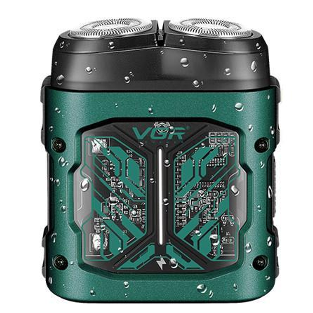 Электробритва роторная VGR V-344 аккумуляторная Зеленый (GR-04846) - фото 2 Электробритва роторная VGR V-344 аккумуляторная Зеленый (GR-04846) - фото 2