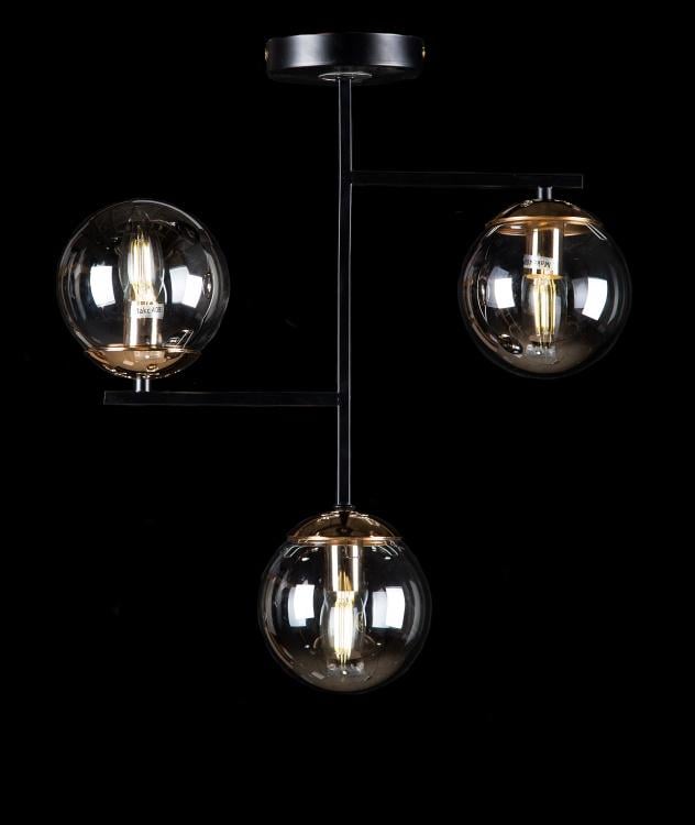 Люстра с плафонами Ray L39266A/3 BK+FGD (IR005997)