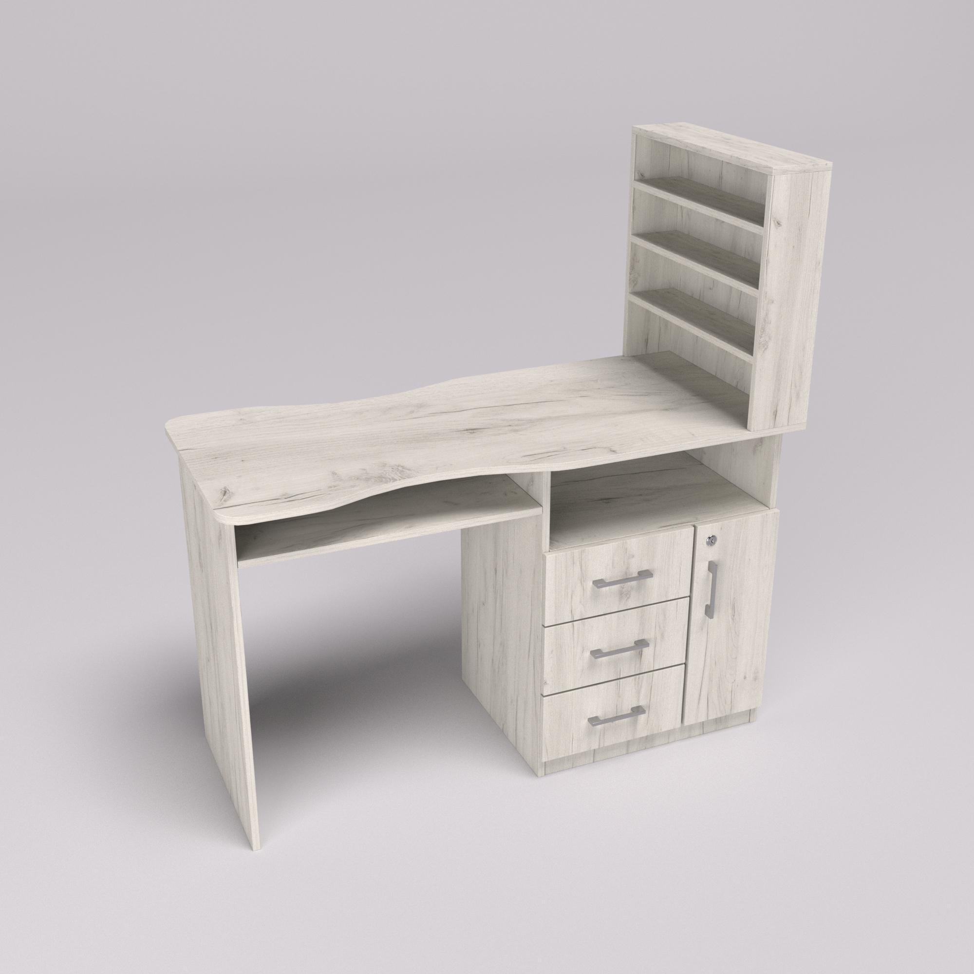 Стол маникюрный 1230х550х1264 мм Дуб крафт белый (22402) - фото 3 Стол маникюрный 1230х550х1264 мм Дуб крафт белый (22402) - фото 3