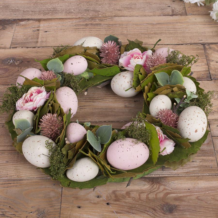 Венок пасхальный с розами (2597)