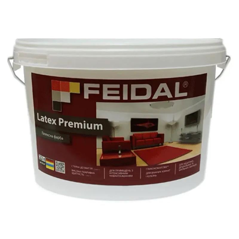 Краска латексная Feidal Latex Premium глубокоматовая для помещений с высокой нагрузкой 2,3 л