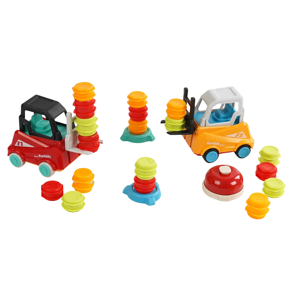 Игра детская логическая Little Bessn 2 погрузчика/карты/фишки/колокольчик Multicolor (131899)
