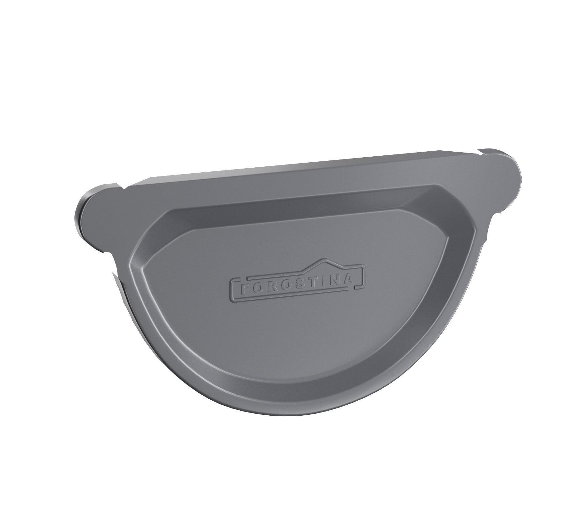 Заглушка желоба универсальная Forostina 128 мм RAL 7024 Антрацит (vo-24925/55)