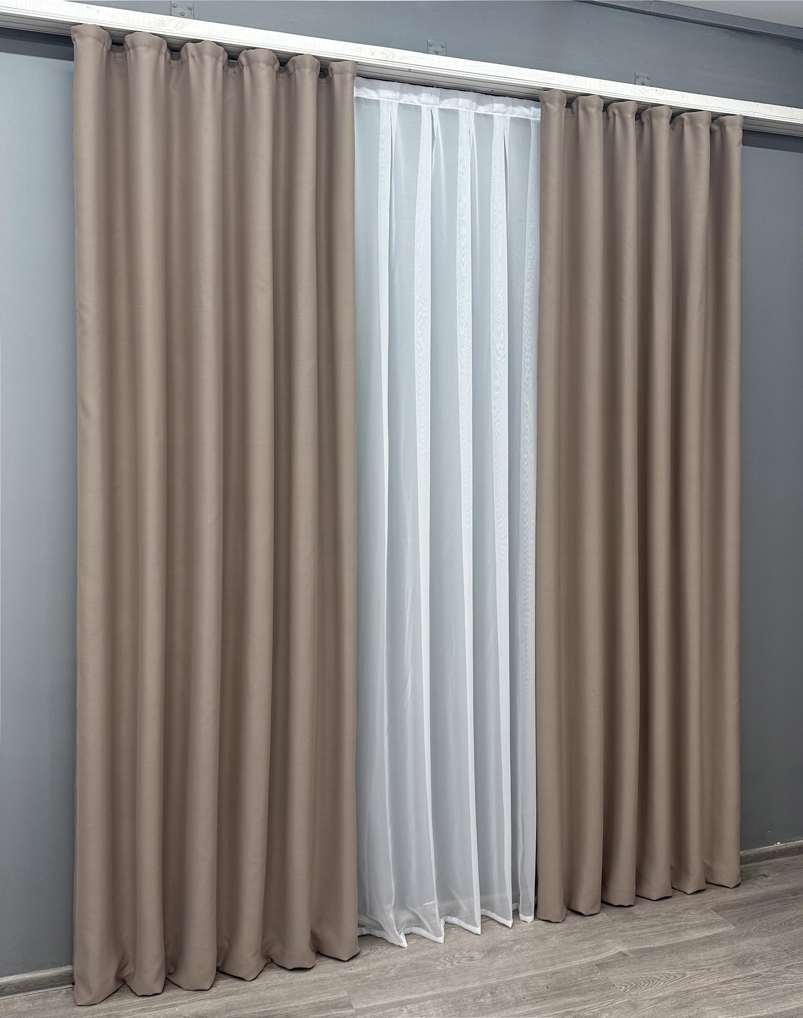 Комплект готовых штор VR-Textil Блэкаут Bagema Rvs №1242ш 150х295 см 2 шт. Какао (33-0624) - фото 3 Комплект готовых штор VR-Textil Блэкаут Bagema Rvs №1242ш 150х295 см 2 шт. Какао (33-0624) - фото 3